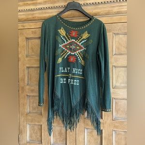Double D Ranch, Live Free fringe shirt